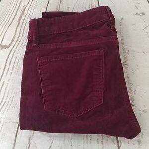 Edyson Skinny Corduroy Pants Wine Size 26 Petite